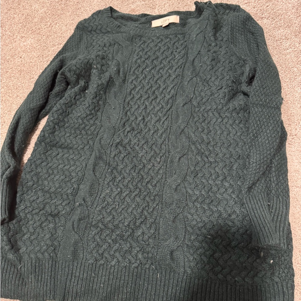 Loft Green Sweater Medium